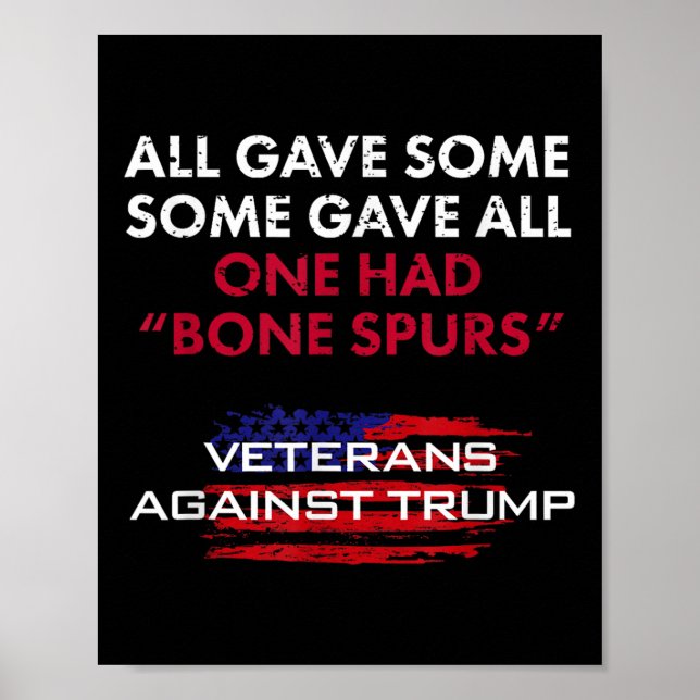 Poster Veteranos Antirtrump Draft Dodger Bone Spurs Para  (Frente)