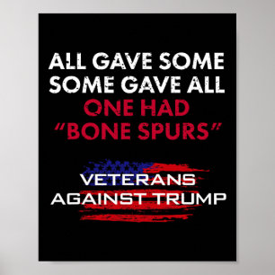 Poster Veteranos Antirtrump Draft Dodger Bone Spurs Para