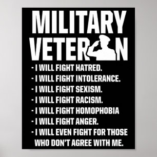 Poster Veteranos Contra Trump 2020 Combatem Eleições Nos