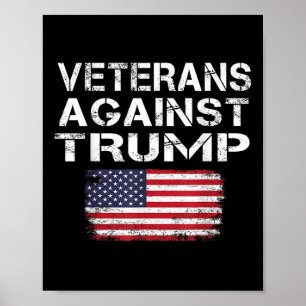 Poster Veteranos Contra Trump Tee - Vetes Militares Contr