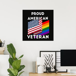 Poster Veteranos Lgbt - Bandeira Americana