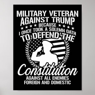Poster Veteranos Militares Contra Trump Eleição 2020 EUA
