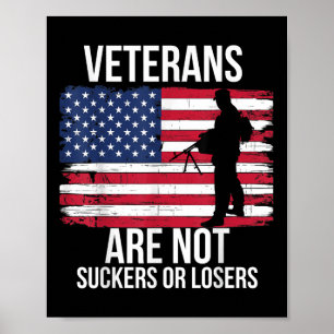 Poster Veteranos Não São Suckers Ou Perdedores.