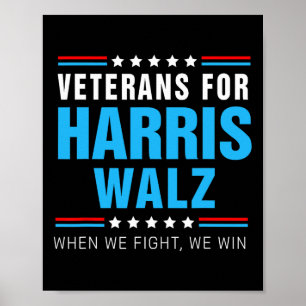 Poster Veteranos Para Harris Wheimer 2024 Quando Combatem