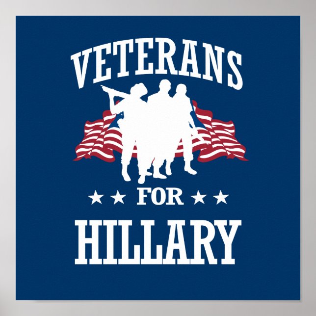 POSTER VETERANOS PARA HILLARY (Frente)