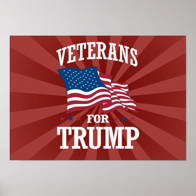 POSTER VETERANOS PARA TRUMP (Frente)