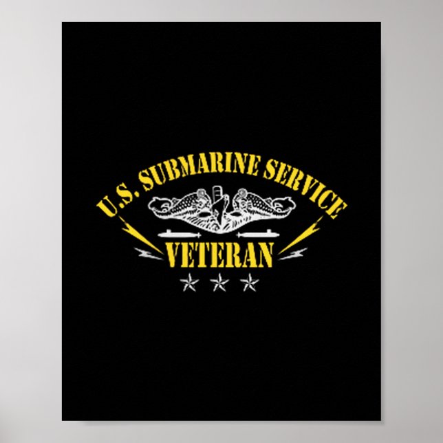 Poster Veterans Day U.s Submarine Force Silent Service Lo (Frente)