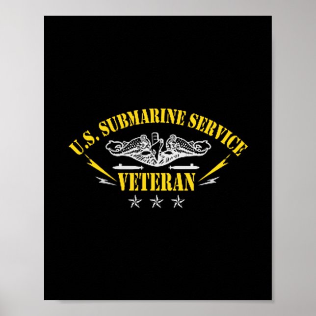 Poster Veterans Day U.s Submarine Force Silent Service Lo (Frente)