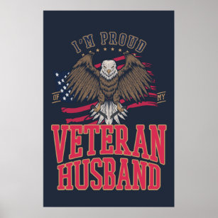Poster Veterans Day Veteran Husband Protector Hero