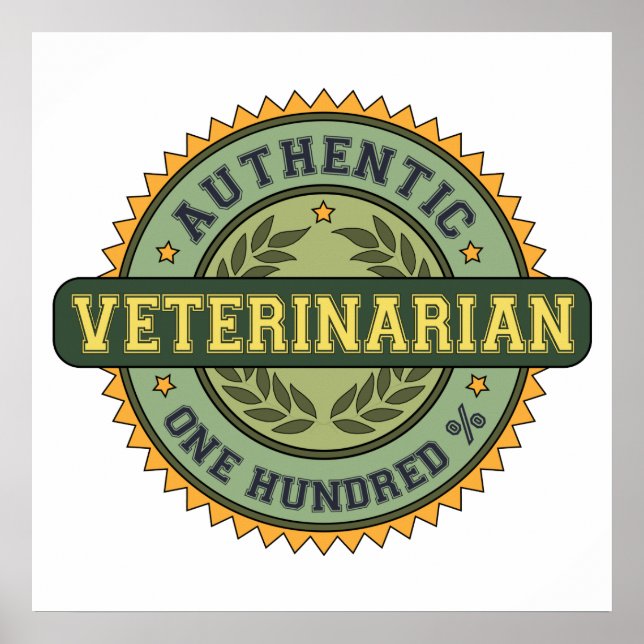 Poster Veterinário Autêntico (Frente)