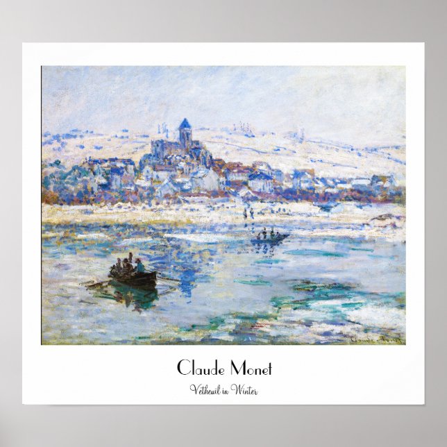 Pôster Vetheuil em Winter Claude Monet (Frente)