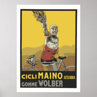Pôster Vetor Art, ciclismo, campeão italiano de 1920