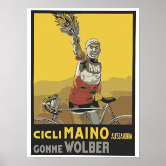 Pôster Vetor Art, ciclismo, campeão italiano de 1920, peq