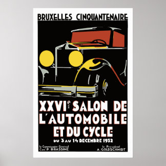 Poster Vetor art deco Bruxelles 1930