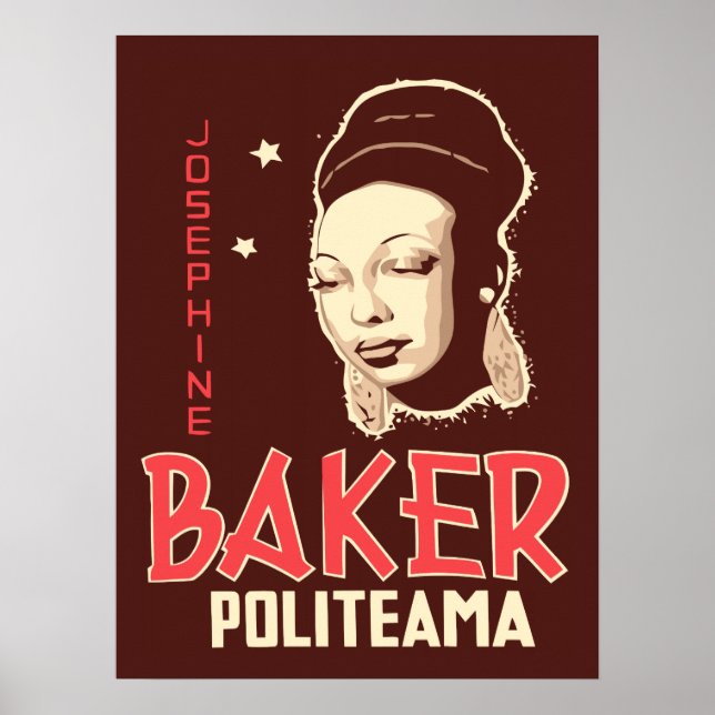 Pôster Vetor Art Josephine Baker na Politeama (Frente)