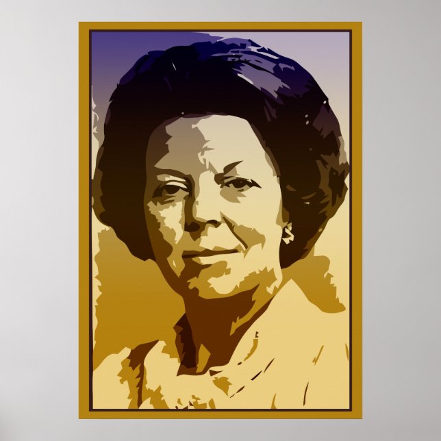 Poster Vetor pop art Beatrix dos Países Baixos (Frente)