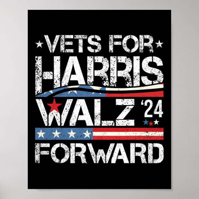 Poster Vets Para Kamala Harris Tim Wheimer Veterans Para  (Frente)