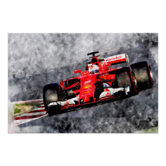 Pôster Vettel Ferrari