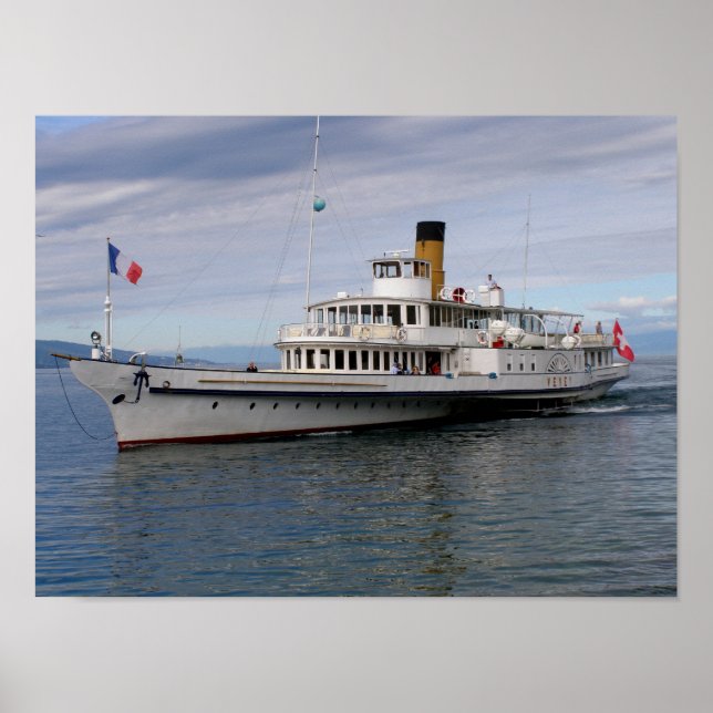 Poster Vevey boat (Frente)