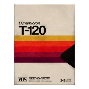 Pôster VHS Cassette 80s