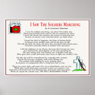 Pôster Vi Os Soldados Marchando 16" x 11"