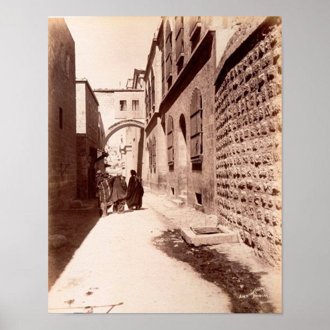 Poster Via Dolorosa Street em Jerusalém (Frente)