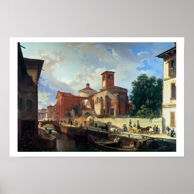 Pôster Via Fatabene Fratelli, Milão, 1830 (Frente)