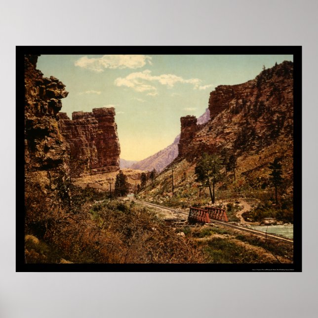 Pôster Via-férrea Denver e Rio Grande em Utah 1900 (Frente)