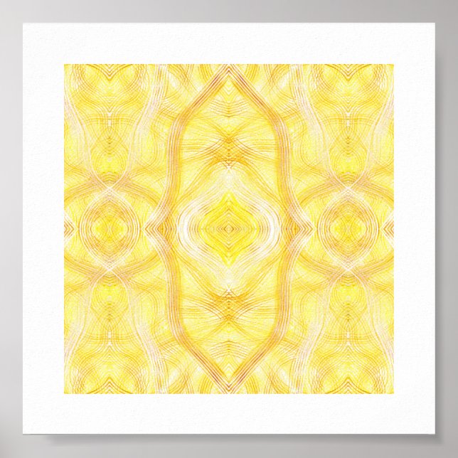 Poster Viaduct Abstract Yellow White Watercolor Art (Frente)