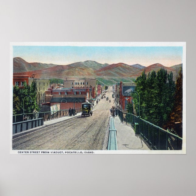 Poster Viaduct View of Center StreetPocatello, ID (Frente)