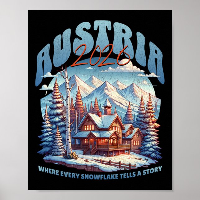 Poster Viagem à Áustria 2026! Férias Austríacas Combinada (Frente)