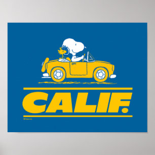 Poster Viagem à Califórnia de Snoopy e Woodstock