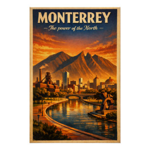 Pôster Viagem à cidade de Monterrey, México 2026