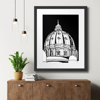 Poster Viagem à Cúpula de São Pedro do Vaticano Roma