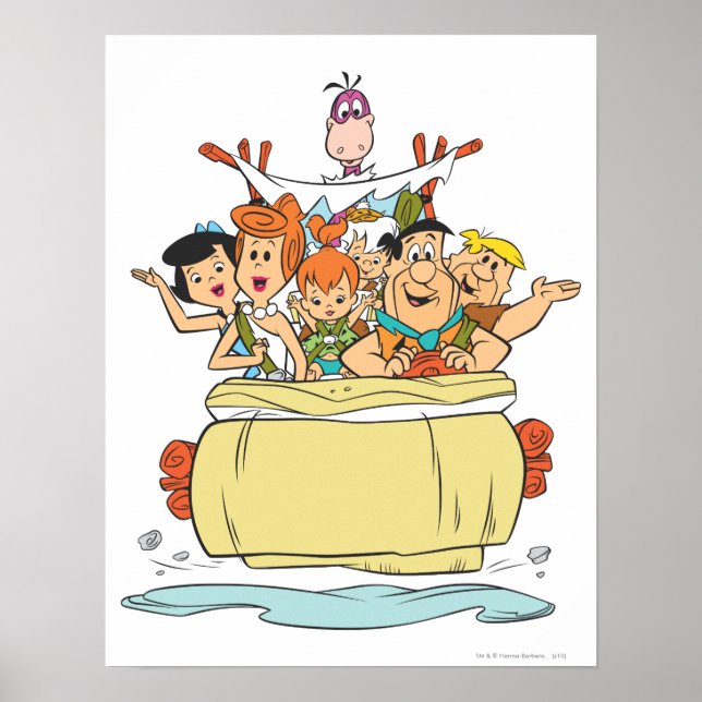 Poster Viagem à Família Flintstones (Frente)