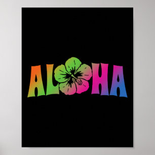 Poster Viagem Aloha Havaí Férias de Verão Mulheres Menina