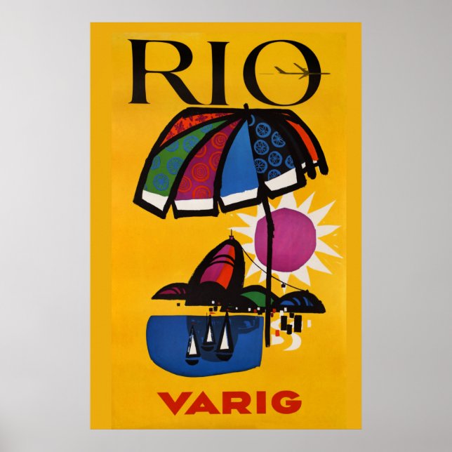 Poster Viagem Antiga ao Rio de Janeiro (Frente)