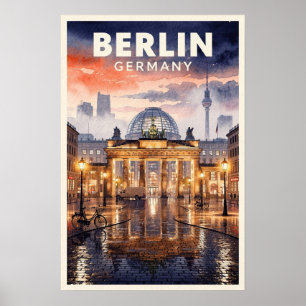 Poster Viagem Antiga Berlim Alemanha