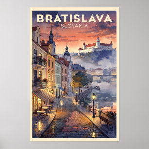 Poster Viagem Antiga Bratislava Eslováquia