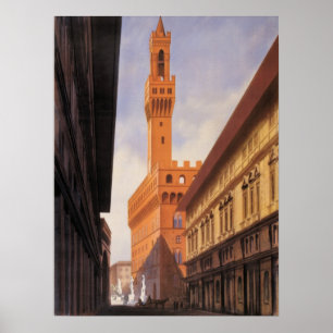Pôster Viagem Antiga, Palazzo Vecchio, Florença, Itália