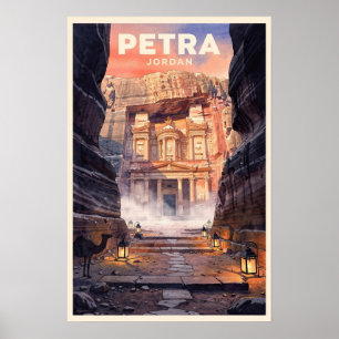 Poster Viagem Antiga Petra Jordânia