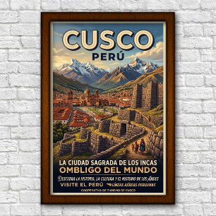 Poster Viagem ao Cusco, Peru, anos 60