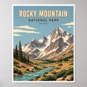 Poster Viagem ao Parque Nacional das Montanhas Rochosas V