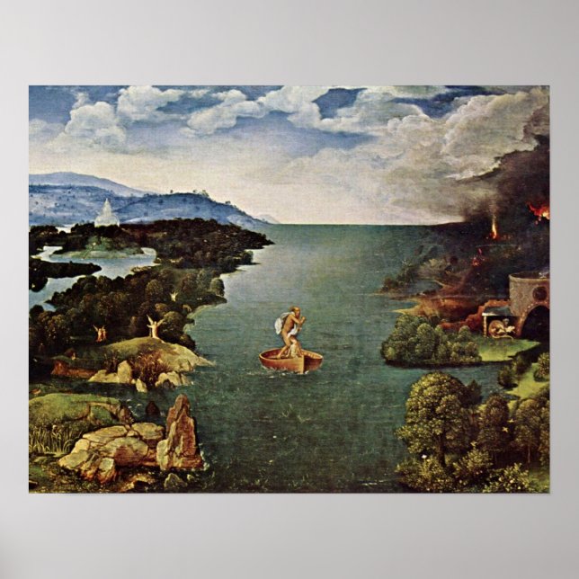 Poster viagem ao submundo por Joachim Patinir (Frente)