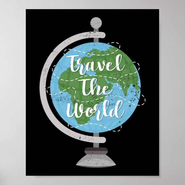 Poster Viagem Art Viagem do Mundo (Frente)