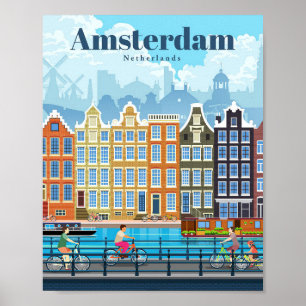 Poster Viagem Art Viagem Para Amsterdã