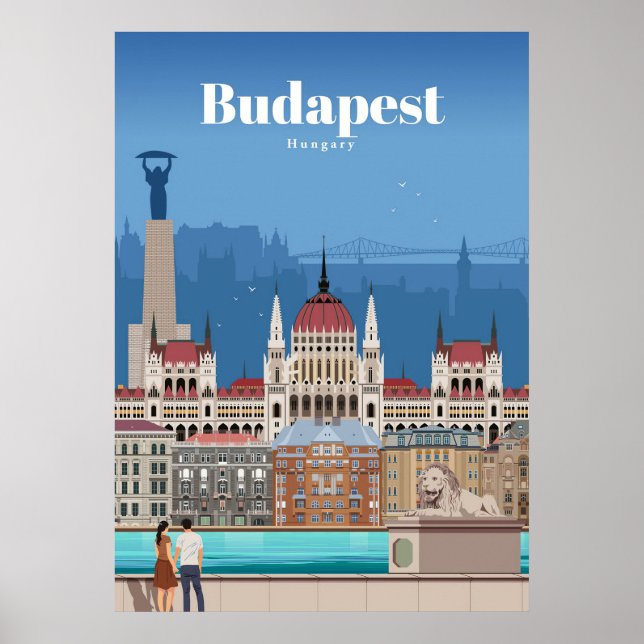 Poster Viagem Art Viagem para Budapeste (Frente)