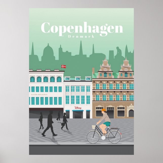 Poster Viagem Art Viagem Para Copenhaga (Frente)