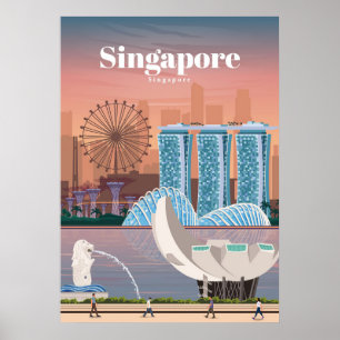 Poster Viagem Art Viagem Para Singapura