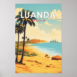 Poster Viagem Art Vintage de Luanda Angola
